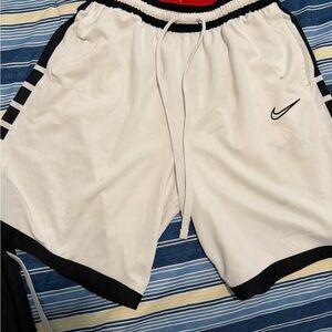 Nike Men’s White Athletic Shorts with Black Accents